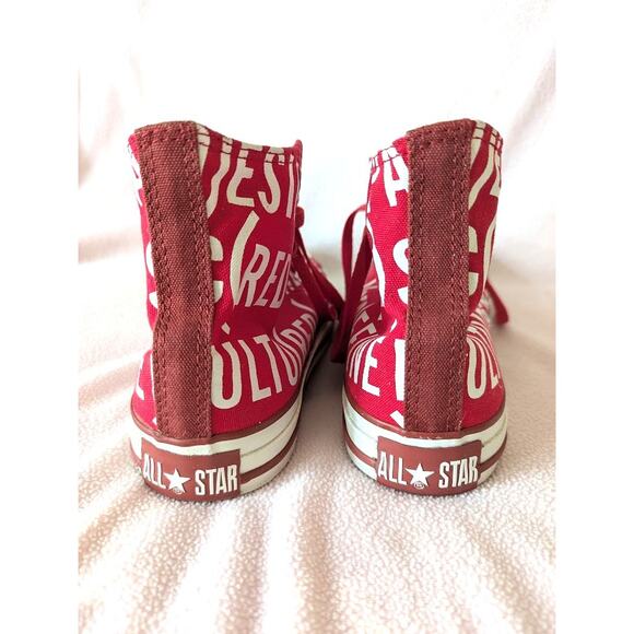 Vintage Y2K Converse Cherry Hi-top Lace Up Sneaker Shoes - Size 8 - Picture 5 of 8